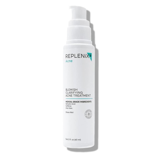 Replenix Blemish Clarifying Acne Spot Treatment, Medical-Grade Salicylic Acid Brightening Face Gel for Acne-Prone Skin, Scars & Discoloration (2 fl. oz)
