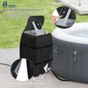 Hadisi Hot Tub Spa Heater Pump Cover,Waterproof Hot Tub Insulated Pump Cover for Multiple Brands (Black,Square)