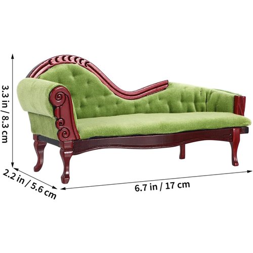 jarbins Dollhouse Furniture Miniature Accessories 1:12 Scale Wooden Vintage Miniature Bench Chair for Dollhouse Living Room Mini House Decoration Accessories