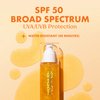 Kopari Sun Shield Body Glow, Broad Spectrum SPF 50, Lightweight Shimmering Gel Texture Absorbs Quickly, Non Sticky, Glowing Results, Gold 5 oz