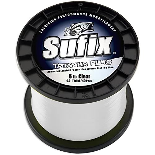 Sufix Tritanium Plus 1/4-Pound Spool Size Fishing Line (Clear, 12-Pound)