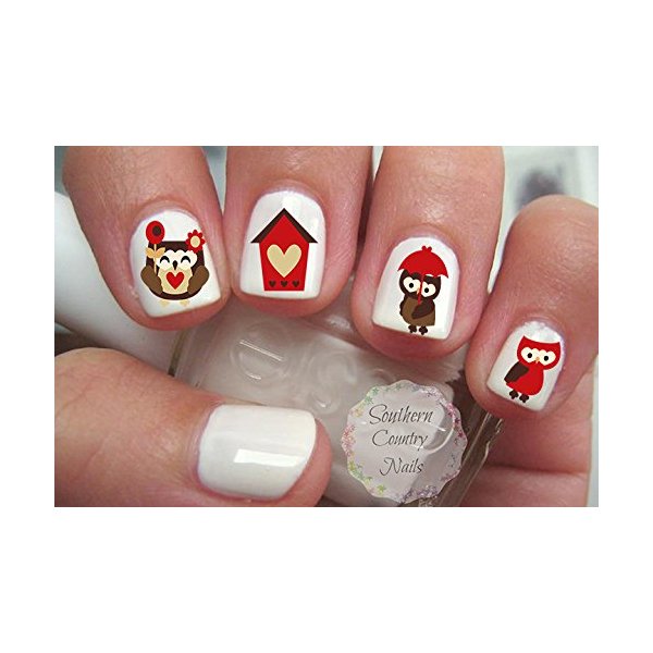 Cute Owl Nail Art Decals
