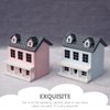Toyvian Dollhouse Miniature House Wooden Dollhouse kit Christmas Village Houses Toy House Model Tiny Wooden