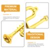 Totority Miniature Music Instrument 1: 12 Mini Dollhouse Saxophone Trumpet Trombone Musical Instrument Dollhouse Model for Dollhouse Nursery Room Golden 4pcs