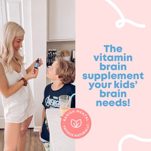 JoySpring Kids B Complex Vitamins | Vitamin B Complex Liquid Drops Aid in Attention & Focus | Nootropics Brain Support Supplement | with Elderberry Zinc and Vitamin C