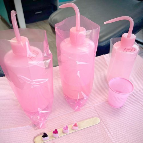 Tattoo Wash Bottle Bags 250pcs - Usiriy Tattoo Bottle Covers Bags Pink Squeeze Bottle Bags Bottle Sleeves for Tattoo Bottles Pink Tattoo Supplies Accessories Tattoo Kits