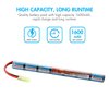 Tenergy Airsoft Battery 8.4V 1600mAh NiMH Stick Battery High Performance Stick Style Batteries w/Mini Tamiya Connector, Replacement Battery for Airsoft Rifle AEG Guns + 8.4V-9.6V NiMH Battery Charger