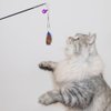 MiOYOOW 5PCS Cat Feather Toy Attachments, Interactive Cat Wand Toy Refills Detachable Cat Toy Wand Attachments with Bells for Cat Toy （Random Colors）