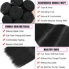 Human Hair Bundles Straight 10 12 14 Inch Hair Extensions 12A Straight 3 Bundles Human Hair Brazilian Straight Human Hair Bundles 100% Unprocessed Virgin Remy Straight Hair Bundles