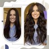 LaaVoo Dark Brown Tape in Hair Extensions Human Hair #4 Tape Hair Extensions Real Human Hair Silky Straight Brown Hair Extensions Tape ins 20 Pieces 14 Inch 40g