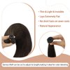 Full Shine Sew in Hand Tied Weft Hair Extensions Weft Extensions Human Hair Remy Human Hair Dark Brown Wefts Brazilian Hair For Women Invisible Weave Color #2 60 Gram 22 Inch
