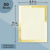 Juvale 50 Sheets Gold Foil Award Certificate Paper 8.5 x 11 for Printing - Blank Cardstock for Graduation, Diploma and Achievement (Ivory)