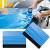 12 Pieces Plastic Felt Edge Squeegee Tool Vinyl Squeegee 4 Inch Felt Squeegee Applicator Tool Scraper Tool with Soft Felt Cloth for Car Vinyl Wrap, Window Tint, Wallpaper, Decal Sticker