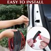Car Weather Stripping Self Adhesive 33Ft Double Layer L Shape Automotive Soundproofing Weatherstrip Adhesive Universal Car Door Rubber Seal Strips with Adhesive Backing for Car RV Truck Doors Window