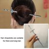 LELEVTXP 2 Pcs Metal Sword Hair Sticks Vintage Hair Chopsticks Simple and Elegant Hair Pins Sticks for Women and Girls Daily Wear