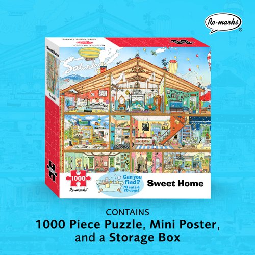Re-marks Sweet Home Architecture Puzzle, 1000-Piece Puzzle for All Ages