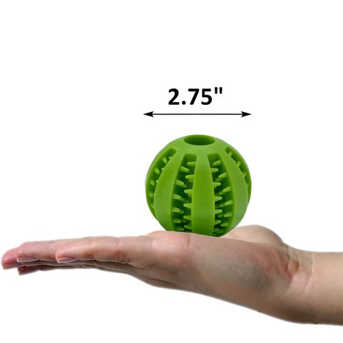 PetBox Feeder Dog Toy with Slots for Treats, Durable Rubber Ball 2.75in