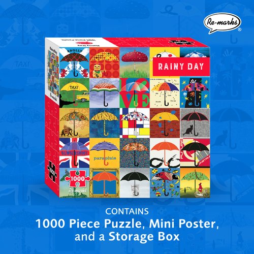 Re-marks Rainy Day Collage Puzzle, 1000-Piece Puzzle for All Ages