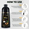 BELEZALIB Black Hair Dye Shampoo for Gray Hair, Instant 3-in-1 Color Shampoo for Women and Men, Herbal Ingredients, 100% Grey Coverage, 500ML