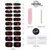 LabTabBa Semi Cured Gel Nail Strips - 20pcs Glaze Gel Nail Stickers, Salon Quality DIY Nail Wraps, Nail Stickers for Easy Application, UV Light Required
