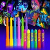 MeiduGaga Neon Face Paint Sticks Glow Face Body Paint Safety Face Paint Crayons Easy to Clean for Makeup Parties Sport Events Birthday Festivals Cosplay (Glow in the Dark)