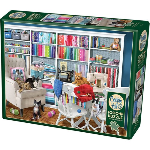 Cobble Hill 1000 Piece Puzzle - Sewing Room - Sample Poster Included