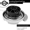 Locking Fuel Cap, Compatible with 1972-2017 Peterbilt 330 to 587 Semi Trucks, 4In Lever Style Aluminum Diesel Fuel Tank Cap Lock, with Keys | Replaces# 11-04859-200, 1104859200, 600212 Lock Gas Cap