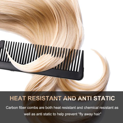 6 Pieces Hair Cutting Comb Professional Styling Comb Barber Styling Hair Comb Clipper Cutting Comb for Stylists and Barbers (Green, Purple, Orange, Red, White, Black)