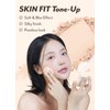 I'M MEME Skin Fit Tone Up Pact | with Puff, Flawless Finish with Aqua Sebum, Soft & Velvet Pressed Powder Compact, Smooth Pores & Fine Lines, Korean Makeup, 0.35 Oz