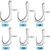Fishing Catfish Hooks Big River Bait Hooks 100pcs Black Nickel High Carbon Steel Strong Fishing Hooks Saltwater