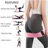 CxySpcoy 4 Levels Booty Resistance Bands Upgrade for HIPS & Thigh Glutes, Pilates, Leg Butt Stretch Upgrade for Women and Men Elastic Fabric Set Working Out