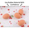 Andiker Dog Egg Toy, 1pcs Soft Rubber Dog Ball Toy Interactive Puppy Toys for Small Dogs Fetch Play Soft Rubber Fake Egg Bouncy Balls Durable Natural Rubber Dog Chew Toys(4.3cm) (1pc)