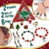 Christmas Stocking Stuffers Jewel Rings for Kids, Holiday Dress-Up Jewelry Set - Rings, Bracelets, Clip-On Earrings for Girls - Christmas Tree Gift Box, Christmas Gift for Girls Age 3 4 5 6 7 8 and Up