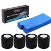 Pen Covers and Grip Tapes - Usiriy 200pcs Machine Pen Bags and 4pcs Grip Tape Wrap Blue Plastic Pen Sleeves with Black Self-adhesive Bandages Covers Machine Cover kit