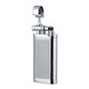 Angled Soft Flame Antique Style Lift Arm Butane Refillable Lighter with Tamper & Pick (Chrome)