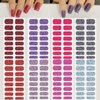 8 Sheets 128 Pieces Full Cover Color Strips Nail Art Stickers, Solid Sticker Nails Street, Real Nail Polish Strips, Self-Adhesive Solid Nail Art Decal Strips Sticker Nails for Women