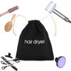 ERKXD Hair Dryer Bags Drawstring Bag Container Hairdryer Bag for travel bathroom (Light Grey)