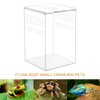 NANEEZOO Magnetic Acrylic Reptile Cage, 6"x6"x9" Tall Enclosure Transparent Reptile Breeding Box Terrarium Tank for Tarantula Scorpion Sling Isopods Invertebrates Insect Mantis