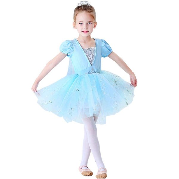 Dressy Daisy Princess Ballet Tutu Dress Fancy Dance Wear Ballerina Costume Outfit Dancewear for Little Girls Size 5-6 Blue 072