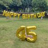 SHUNTAI 45th Birthday Decorations for Men Women 45 Number Balloons Gold Jumbo Numbers 54 Foil Mylar Balloon with Gold Letters Happy Birthday Balloon Banner 45 Years Old Theme Party Events Supplies