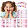 Bukaki Creative Press on Nails for Kids: 168Pcs 7 Pack Children False Nail Tips Pre Glue Full Cover Short Acrylic Fake Nails for Girls 8-12 Nail Art Manicure Gift for Kid Girl Holiday Birthday Party