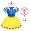 Jeowoqao Toddler Girls Dress up Costumes, Princess Dress Up Clothes for Little Girls, Kids Dress Up Pretend Play Set with Supergirl Princess Costumes Toy Gift for Girls Ages 3-6 Years