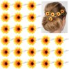24 Pieces Sunflower Hair Pins for Women Sunflower Hair Clips Daisy Clips Daisy Flower Pin Bridal Wedding Accessories for Women Bridesmaids Wedding(Yellow)