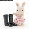 1Pair Black 1/12 Miniature Rubber Boots Dollhouse Garden Accessories，Dollhouse Accessories，Dollhouse Accessories