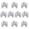 ENPOINT 10 Pairs Archival Photo Gloves, White Work Gloves for Handling Art Working Photography Womens Cloth Gloves Liners Bulk for Handling Jewelry, Film, Photo, Coin Metal Inspection Men & Women
