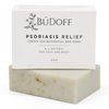 BUDOFF Psoriasis Treatment Relief Bar Soap | Soothing Green Tea Botanical and Shea Butter | for Face and Body | Moisturizing 6 Oz Bar Soap | Acne Eczema Fine Lines and Blemishes