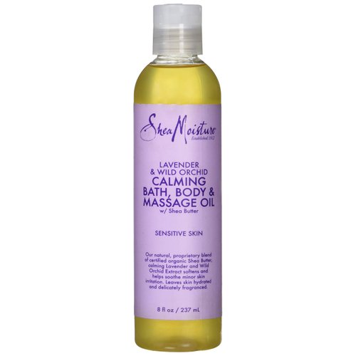 Shea Moisture Lavender & Wild Orchid Bath-Body & Massage Oil, 8 Ounce