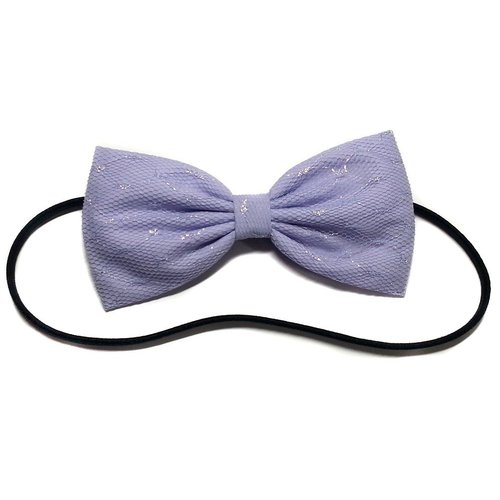 EmilyRose Couture Purple Glitter Lace Kawaii Lolita Hair Bow-girly, Pastel, Sparkly-for Girls, for Teens, for Women (Headband)