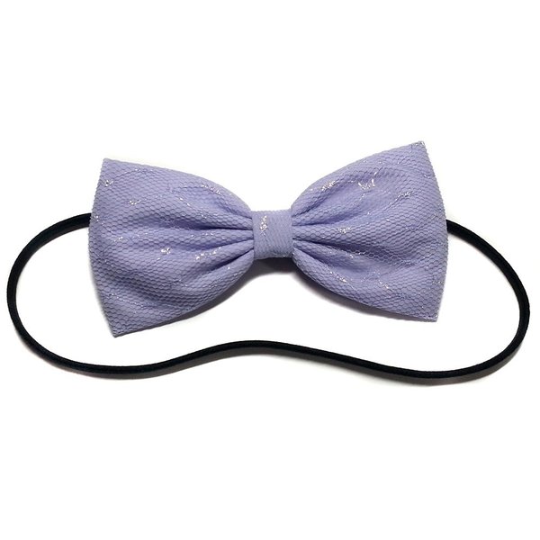 EmilyRose Couture Purple Glitter Lace Kawaii Lolita Hair Bow-girly, Pastel, Sparkly-for Girls, for Teens, for Women (Headband)