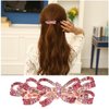 Beaupretty Crystal Rhinestone Hair Clip Shiny Flower Hair Pin Hair Barrettes Headdress for Ladies Women Hair Accessories Pink